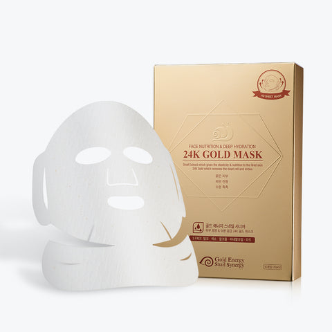 24K Gold Snail Mask [Nutriție + Hidratare] (1 buc)